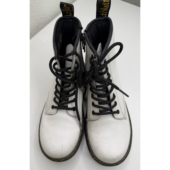 Dr. Martens Other - Dr. Martens Kids 1460 J White Leather Combat Side Zip Boots Size US 2